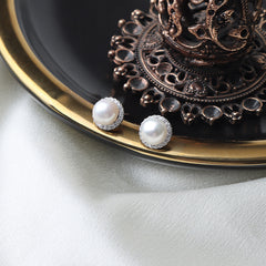 Natural Freshwater Pearl Earring S925 7MM