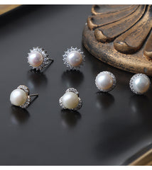 Natural Freshwater Pearl Earring S925 7MM
