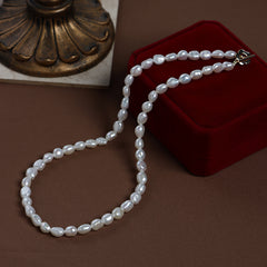 High Luster Freshwater Pearls Necklace Irregular Baroque Pearl 6-7 mm