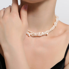 High Luster Freshwater Pearls Necklace Teardrop-Shaped Pearl 2-4 mm