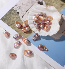 15-20mm White High Luster Natural Freshwater Baroque Fishtail Pearls, Loose Beads (1 Pc) for DIY Jewelry Making