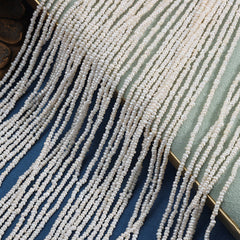1.8-2mm White High Luster Natural Freshwater Baroque Micro Seed Pearl Strand (15") for DIY Jewelry Making