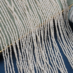 1.8-2mm White High Luster Natural Freshwater Baroque Micro Seed Pearl Strand (15") for DIY Jewelry Making