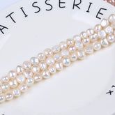 2-12mm High Luster Natural Freshwater Baroque Pearl Beads Strands (14") for DIY Jewelry Making