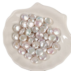 11-12mm Natural freshwater pearls, High Luster Baroque Coin-shaped Loose Beads for DIY Jewelry Making