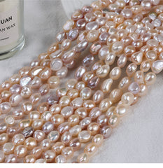 9mm natural freshwater baroque pearls beads strand