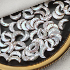 Natural freshwater pearls, High Luster Baroque moon-shaped loose beads for DIY Jewelry Making