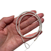 3mm White High Luster Natural Freshwater Near Round Pearls Beads Strand (15") for DIY Jewelry Making