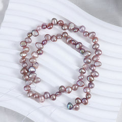 6-7mm Candy Color High Luster Natural Freshwater Baroque Pearls, Top-Drilled Beads Strand (13.7") for DIY Jewelry Making