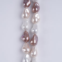 10-14mm Multicolor Baroque Shell Pearl Loose Beads Strand 15“ for DIY Jewelry Making