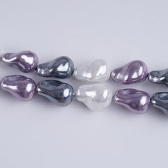 10-14mm Multicolor Baroque Shell Pearl Loose Beads Strand 15“ for DIY Jewelry Making
