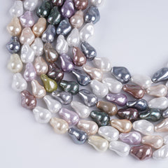 10-14mm Multicolor Baroque Shell Pearl Loose Beads Strand 15“ for DIY Jewelry Making