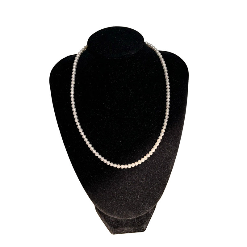 Natural 3mm White Freshwater Pearls Necklace for Women