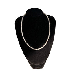 Natural 3mm White Freshwater Pearls Necklace for Women