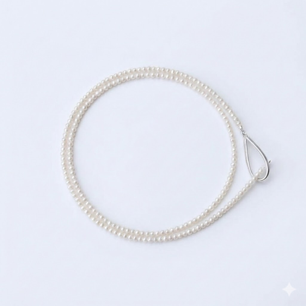 2-2.5mm White High Luster Natural Freshwater Near Round Seed Pearl Beads Strand (15") for DIY Jewelry Making Secondary image