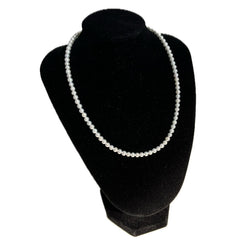 Natural Freshwater Baroque Pearls Necklace 4.5-5mm White S925 for Women