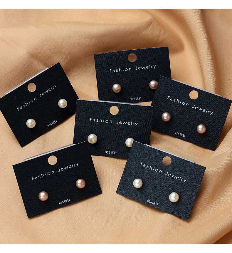 Natural Freshwater Pearl Earrings S925 4mm-11mm Main image
