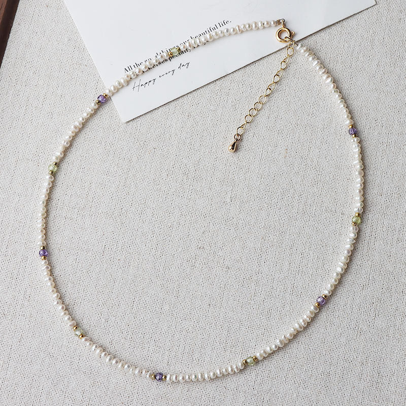 Twisted Chain Natural Freshwater Pearl Necklace