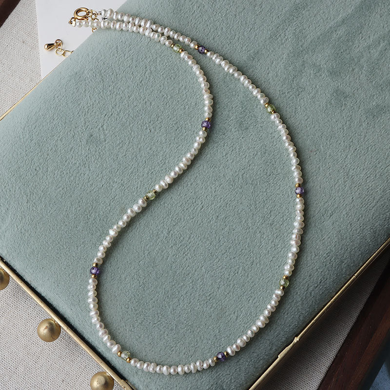 Twisted Chain Natural Freshwater Pearl Necklace