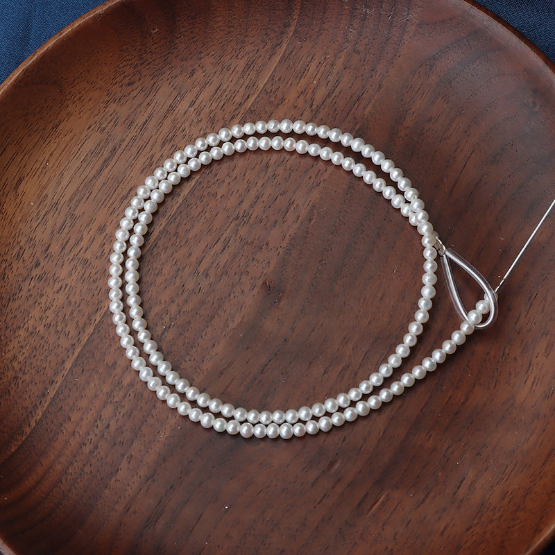 4.5-5mm White High Luster Natural Freshwater Near Round Seed Pearl Beads Strand (15") for DIY Jewelry Making Main image