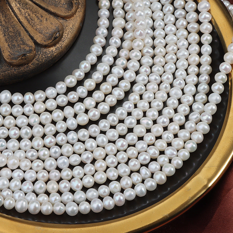 4.5-5mm High Luster Freshwater Seed Pearls – 15" Strand for DIY Jewelry Making