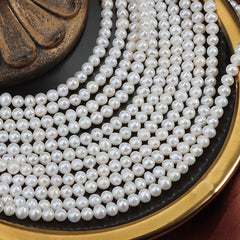 4.5-5mm High Luster Freshwater Seed Pearls – 15" Strand for DIY Jewelry Making