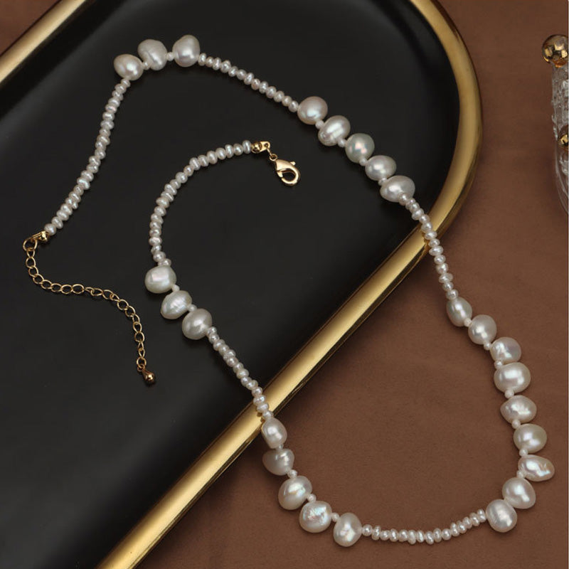 High Luster Freshwater Pearls Necklace Teardrop-Shaped Pearl 7-8mm