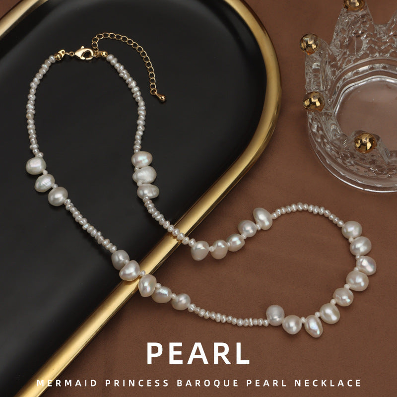High Luster Freshwater Pearls Necklace Teardrop-Shaped Pearl 7-8mm Secondary image