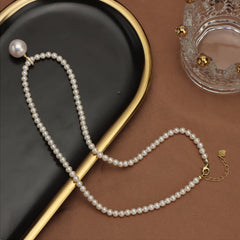 High Luster Freshwater Pearls Necklace Teardrop-Shaped Pearl 3-4mm