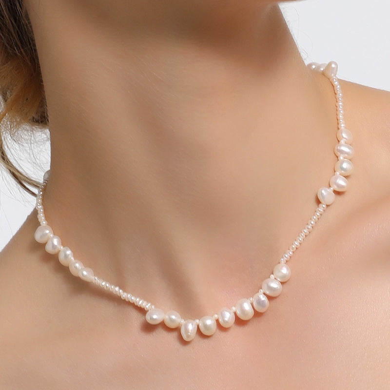 High Luster Freshwater Pearls Necklace Teardrop-Shaped Pearl 7-8mm