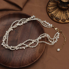 High Luster Freshwater Pearls Necklace Teardrop-Shaped Pearl 2-4 mm