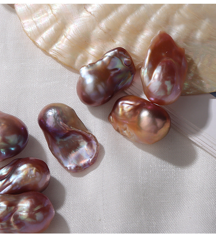 15-20mm White High Luster Natural Freshwater Baroque Fishtail Pearls, Loose Beads (1 Pc) for DIY Jewelry Making Main image