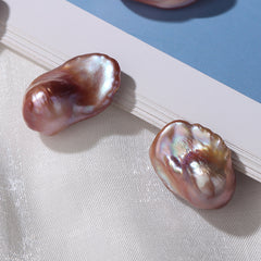 15-20mm White High Luster Natural Freshwater Baroque Fishtail Pearls, Loose Beads (1 Pc) for DIY Jewelry Making