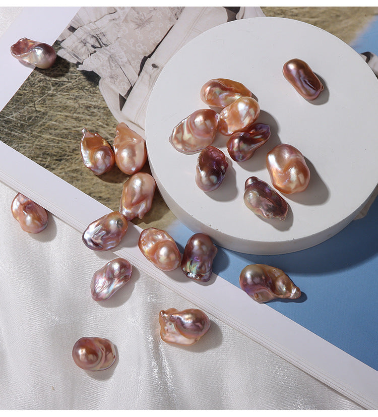 15-20mm White High Luster Natural Freshwater Baroque Fishtail Pearls, Loose Beads (1 Pc) for DIY Jewelry Making Secondary image