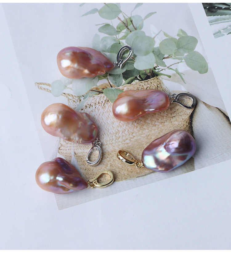 15-20mm Multicolor High Luster Natural Freshwater Baroque Fishtail Pearl Pendant Charm (1 Pc) for DIY Jewelry Making Main image