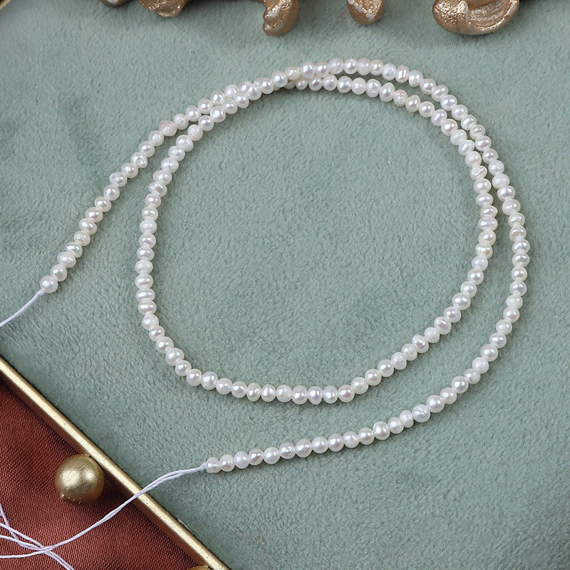 2-2.5mm White High Luster Natural Freshwater Baroque Pearl Beads Strand (13.7") for DIY Jewelry Making Secondary image