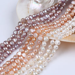 2-12mm High Luster Natural Freshwater Baroque Pearl Beads Strands (14") for DIY Jewelry Making