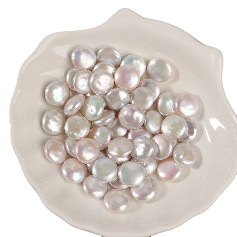 11-12mm Natural freshwater pearls, High Luster Baroque Coin-shaped Loose Beads for DIY Jewelry Making Secondary image