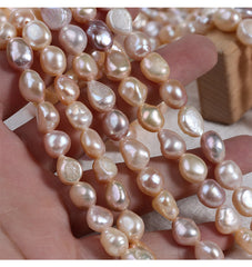 9mm natural freshwater baroque pearls beads strand