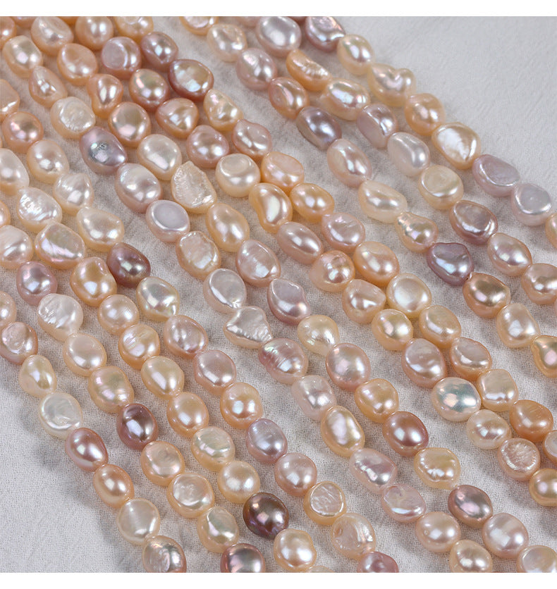 9mm natural freshwater baroque pearls beads strand