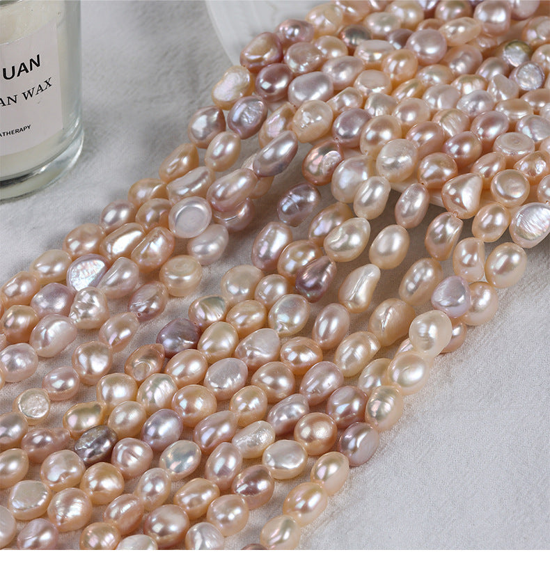 9mm natural freshwater baroque pearls beads strand Main image