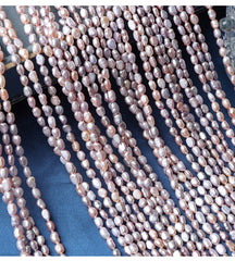 4mm Candy Color High Luster Natural Freshwater Baroque Pearl Beads Strand (14.5") for DIY Jewelry Making
