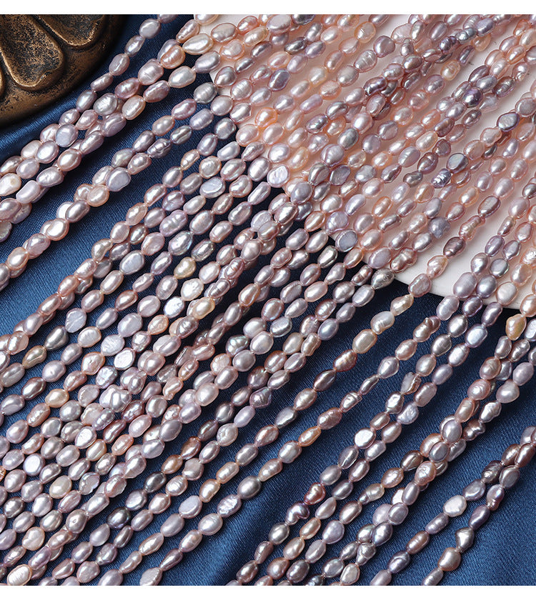 4mm Candy Color High Luster Natural Freshwater Baroque Pearl Beads Strand (14.5") for DIY Jewelry Making Main image