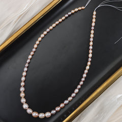 4-5-6-7-8.5mm 100% Real Freshwater Baroque Rice Shape Pearl Candy Color for Jewelry Making High Luster