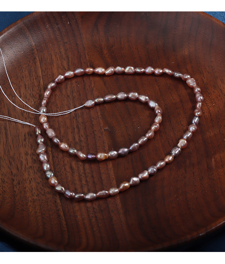 3-4mm High Luster Candy Color Natural Freshwater Baroque Pearl Beads Strand (13.7") for Jewelry Making Main image