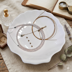 3mm Tiny Seed Pearl Necklace Kit, DIY Beading Supplies & Findings for Beginners