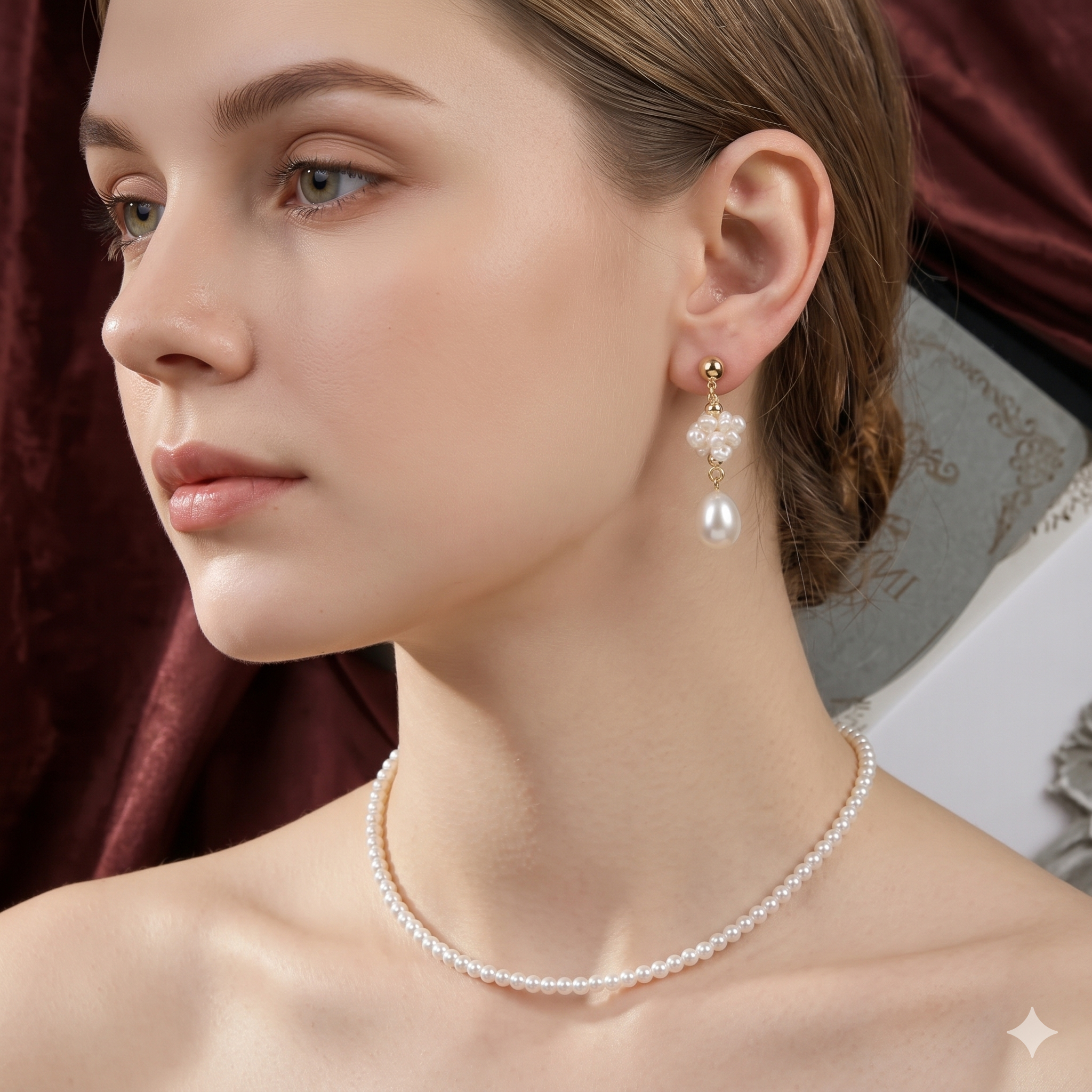 Natural 3mm White Freshwater Pearls Necklace for Women