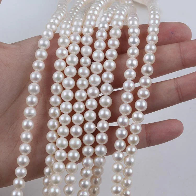 8-9mm Freshwater White Pearl Pearl for DIY Jewelry Making for Women Secondary image
