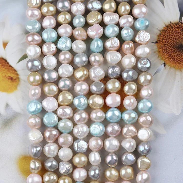 8-9mm Natural Freshwater Candy Colors Baroque Pearl for DIY Jewelry Making Secondary image