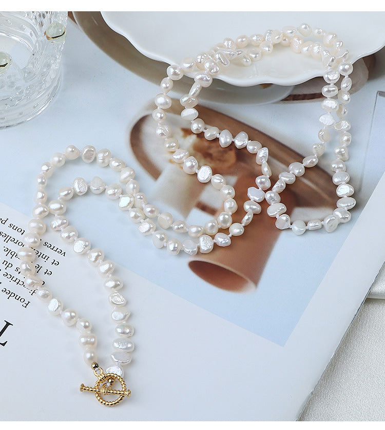 The Hera 35" Genuine Baroque Pearl Long Strand Necklace-Convertible Style